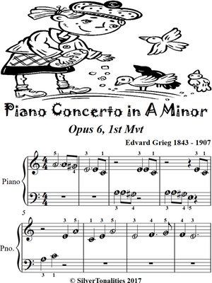 cover image of Piano Concerto In a Minor Opus 6 First Mvt Beginner Piano Sheet Music